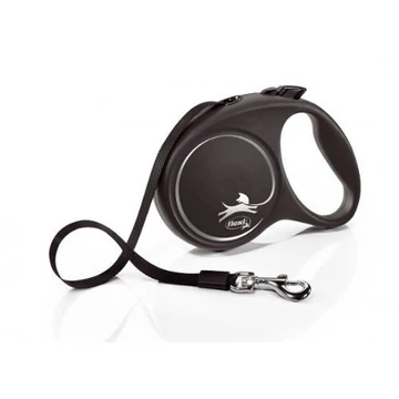 Flexi Black Design "L" (ezüst) - szalagos automata póráz 5m