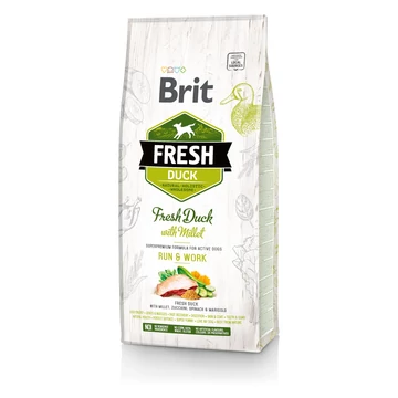 Brit Fresh RUN & WORK Kacsa és Köles 12 kg
