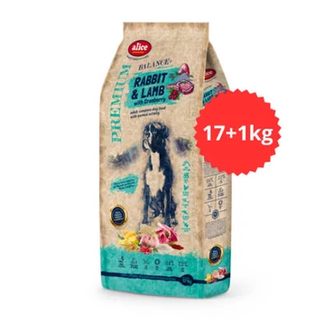 Alice PROFESSIONAL Adult Balance Rabbit&Lamb with cranberry 17kg+1kg