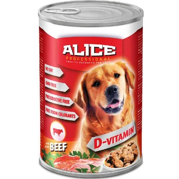 Alice Professional Dog konzerv marha 1240g nedves eledel kutyák részére
