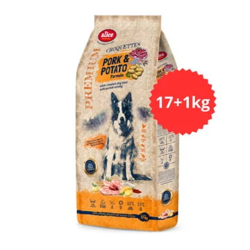 Alice PROFESSIONAL 17+1kg Adult CROQUETTES Pork&Potato száraztáp 17 kg