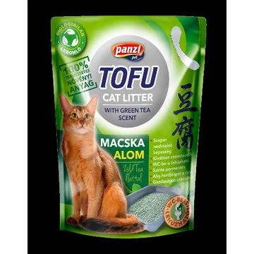 Panzi Tofu - nyövényi alapú, zöld tea illatú macskaalom 2,5 kg