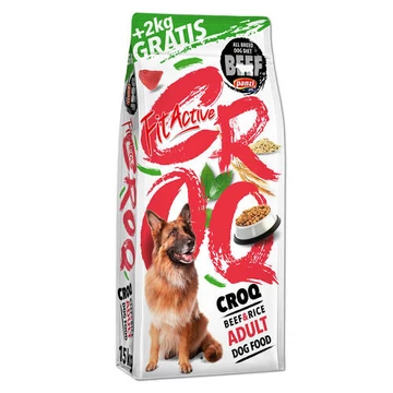 FitActive CROQ Premium Beef&Rice Adult száraztáp (marha,rizs) felnőtt kutyák részére 15+2kg FitActive CROQ Premium Beef&Rice Adult száraztáp (marha,rizs) felnőtt kutyák részére 15+2kg