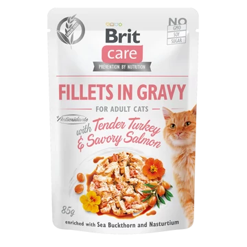 Brit Care Cat Fillets in Gravy PULYKA & LAZAC 85 g