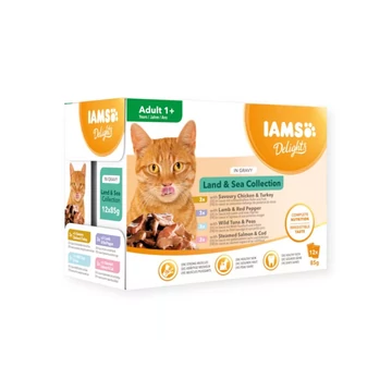IAMS Delights Land&Sea Collection in gravy multipack 12x85g