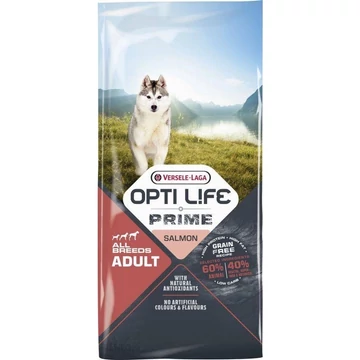 Versele-Laga Opti Life Prime Adult Salmon Gabonamentes takarmány felnőtt kutyáknak lazaccal 12.5 kg