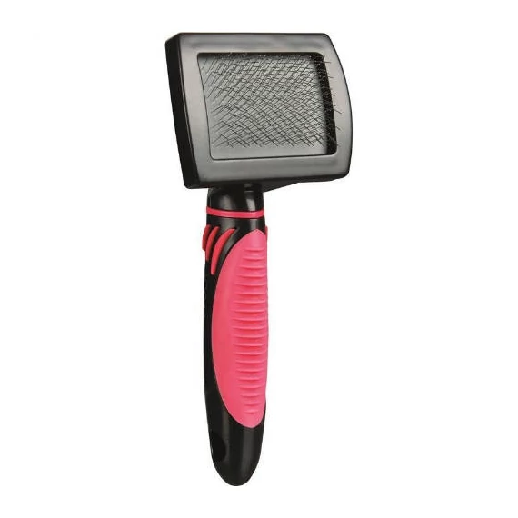Trixie Soft Brush - Puha fémszálas kefe fésűvel macskák részére