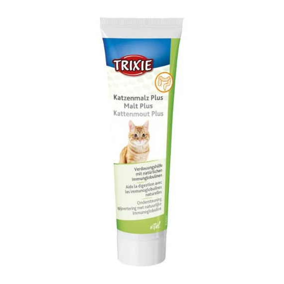Trixie Cat Malt Plus - kiegészítő táplálék (szőroldó paszta, immunglobinnal) macskák részére 100g