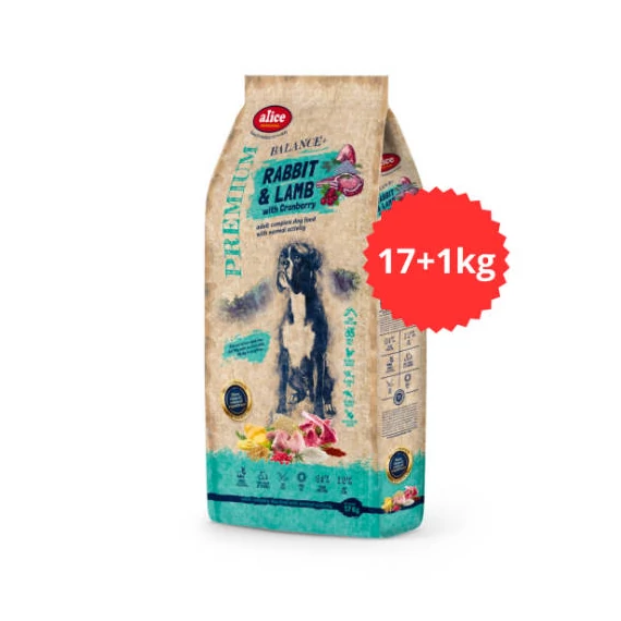 Alice PROFESSIONAL Adult Balance Rabbit&Lamb with cranberry 17kg+1kg