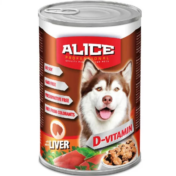 Alice Professional Dog konzerv máj 1240g nedves eledel kutyák részére