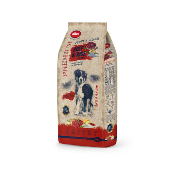 Alice PROFESSIONAL 17kg Puppy&Junior Beef&Rice száraztáp - Kölyök kutyák részére