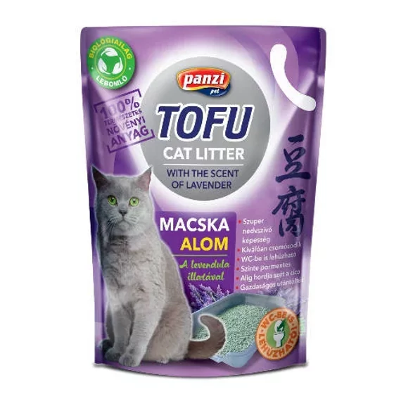 Panzi Tofu - nyövényi alapú, levendula illatú macskaalom 2,5 kg