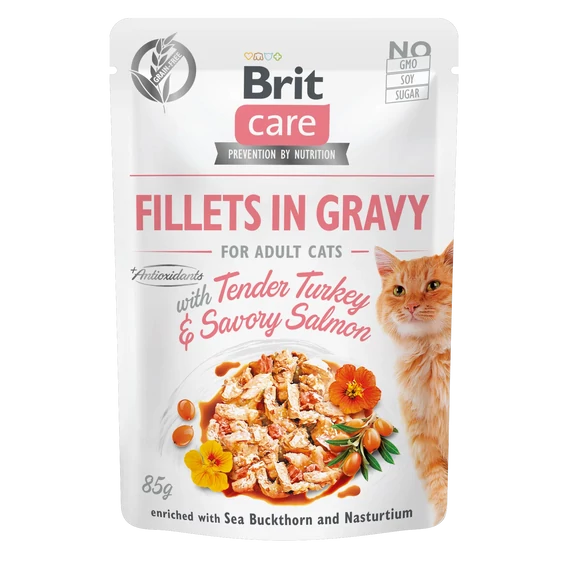 Brit Care Cat Fillets in Gravy PULYKA & LAZAC 85 g