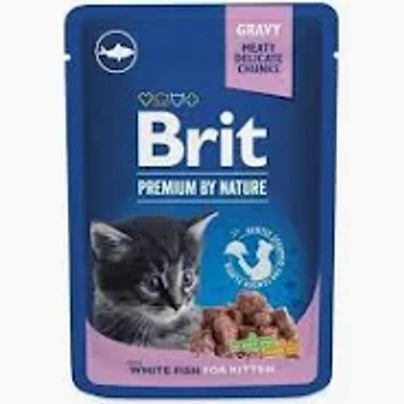 Brit Premium Cat Gravy KITTEN FEHÉR HAL 100 g