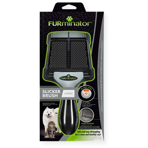 FURminator kétoldalas bontókefe, kemény sörtéjű FURminator kétoldalas bontókefe, kemény sörtéjű