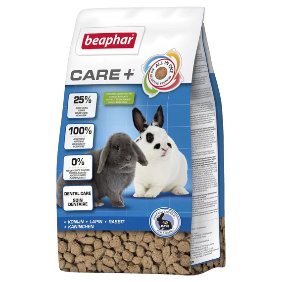 CARE+® teljesértékű eledel felnőtt nyulaknak 1,5 kg