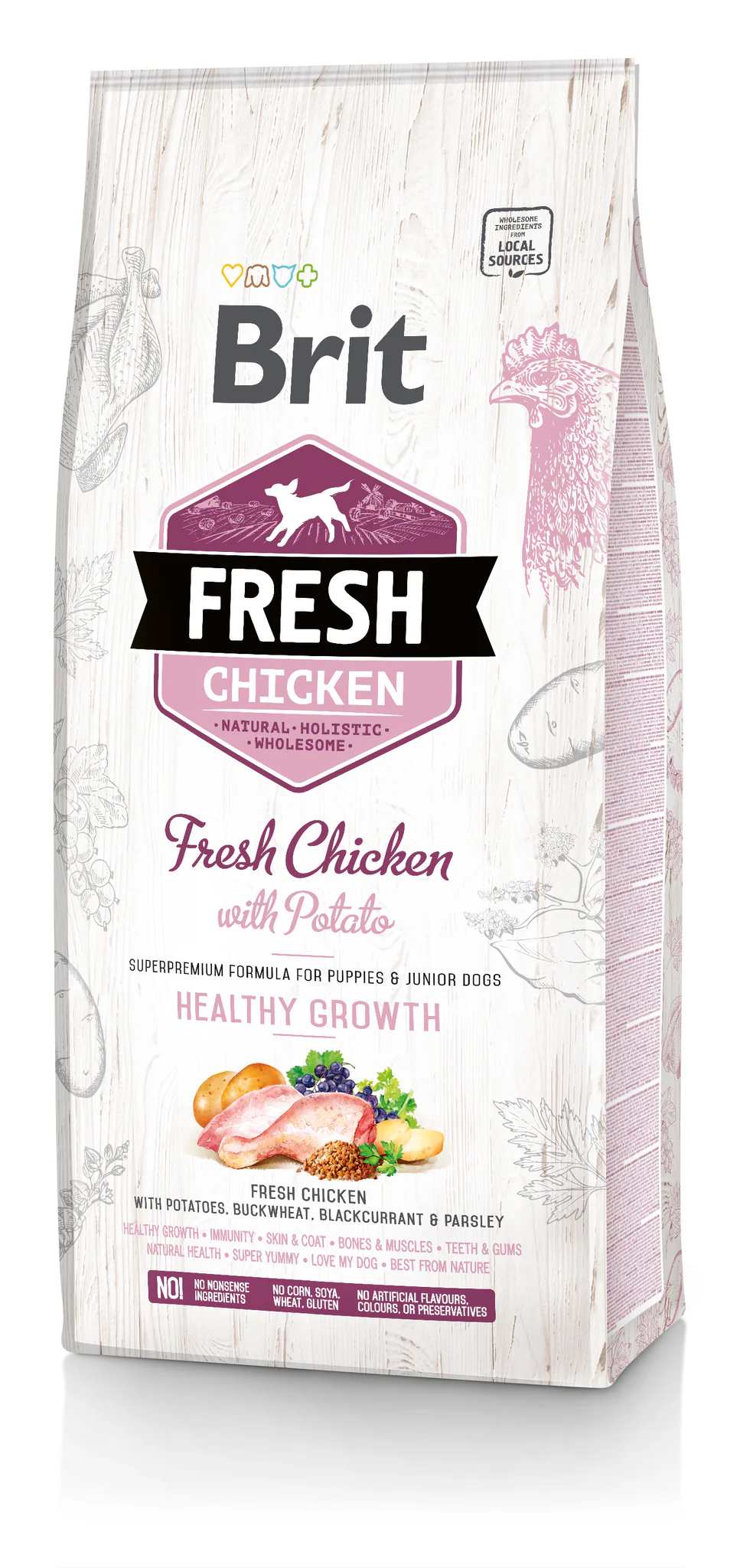 Brit Fresh PUPPY Csirke és Burgonya 12 kg
