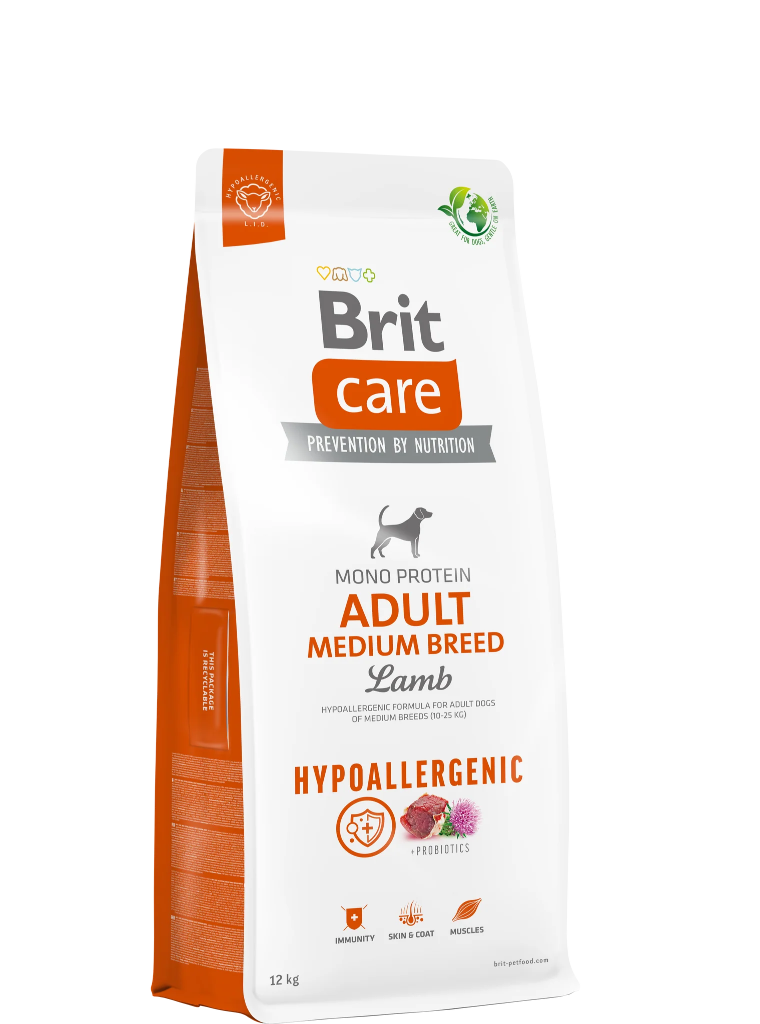 Brit Care Hipoallergén Adult Medium Breed Lamb & Rice 12 kg