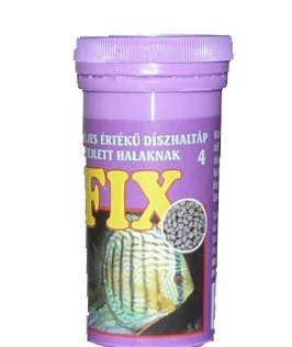 Fix 4 teljesértékű díszhaltáp (lila) fejlett halak részére 50ml