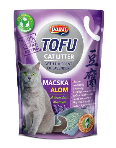 Panzi Tofu - nyövényi alapú, levendula illatú macskaalom 2,5 kg