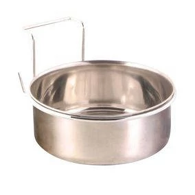 Trixie Bowl with Holder, Stainless Steel -fém madáretető kalitkákba (300ml/ø9cm)