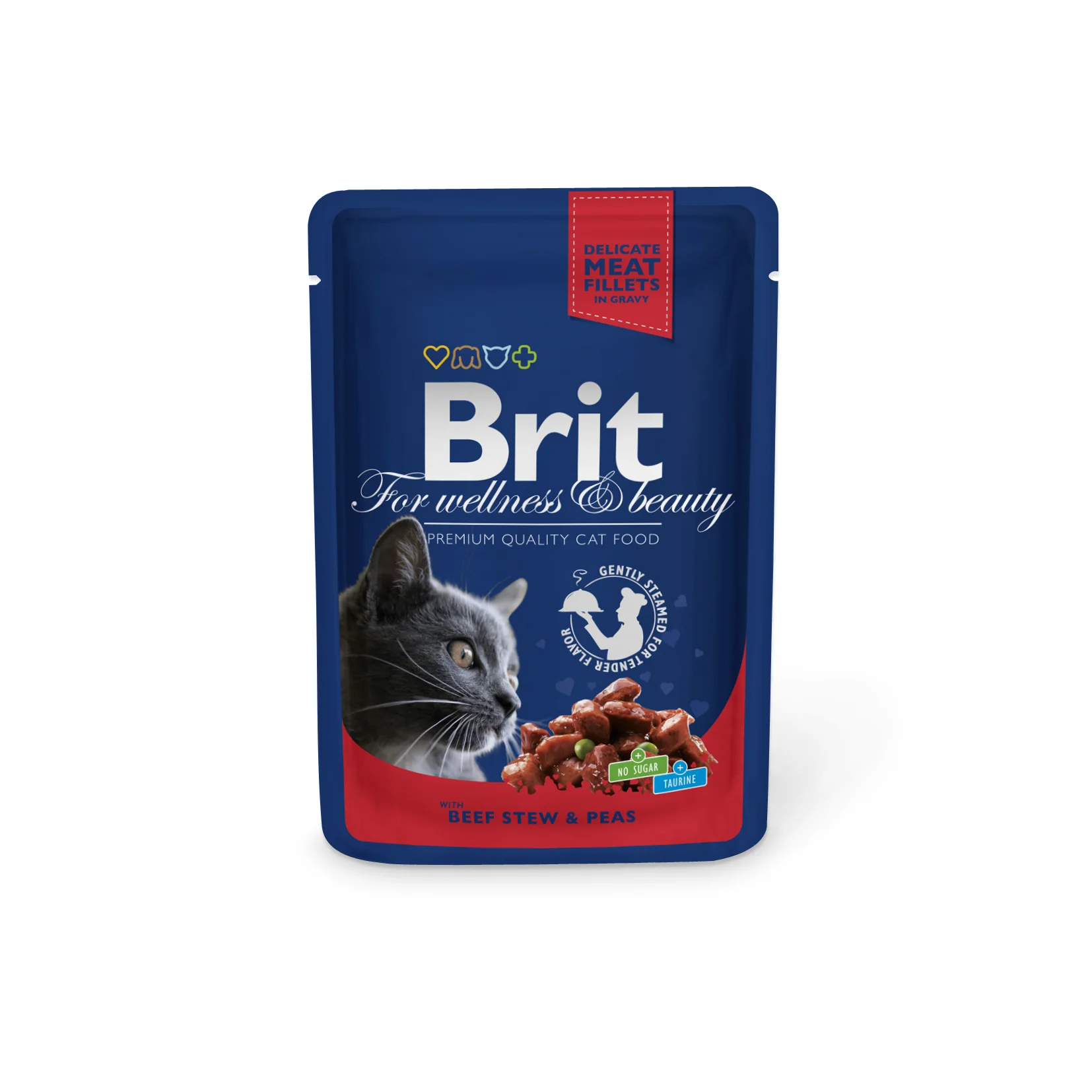 Brit Premium Cat Gravy MARHAPÖRKÖLT & BORSÓ 100g