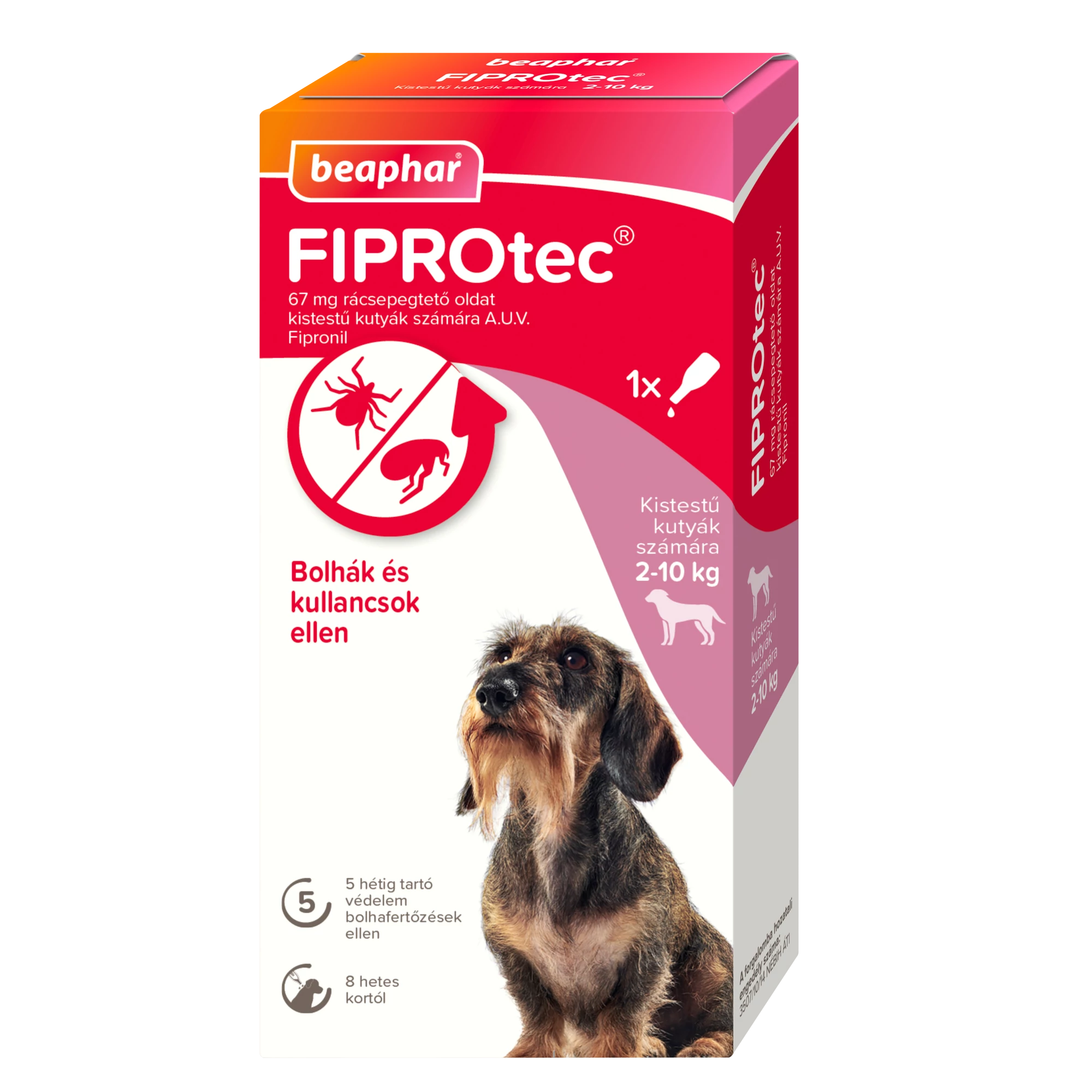 FIPROtec Dog S bolha-és kullancs ellen spot-on  2-10 kg 1 pipetta