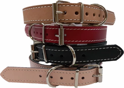 Bőr nyakörv, vágott 20X450