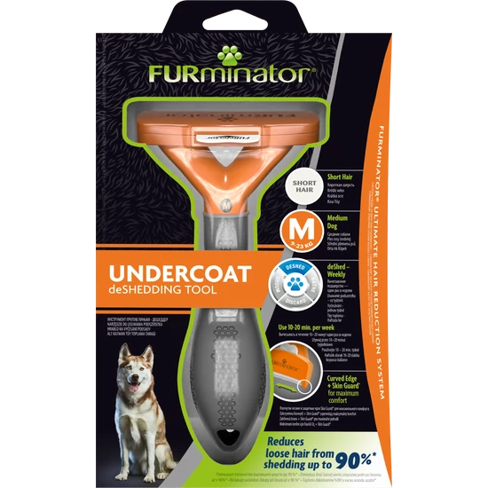 FURminator aljszőrkefe M - közepes testű, rövid szőrű kutyáknak