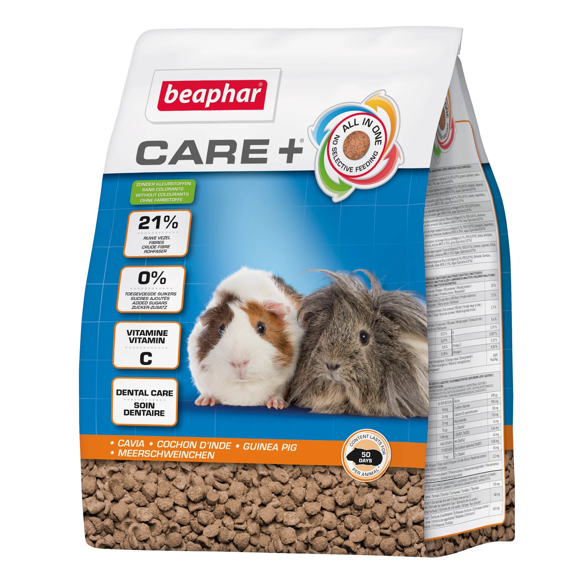 CARE+® teljesértékű eledel tengerimalacoknak 1,5kg